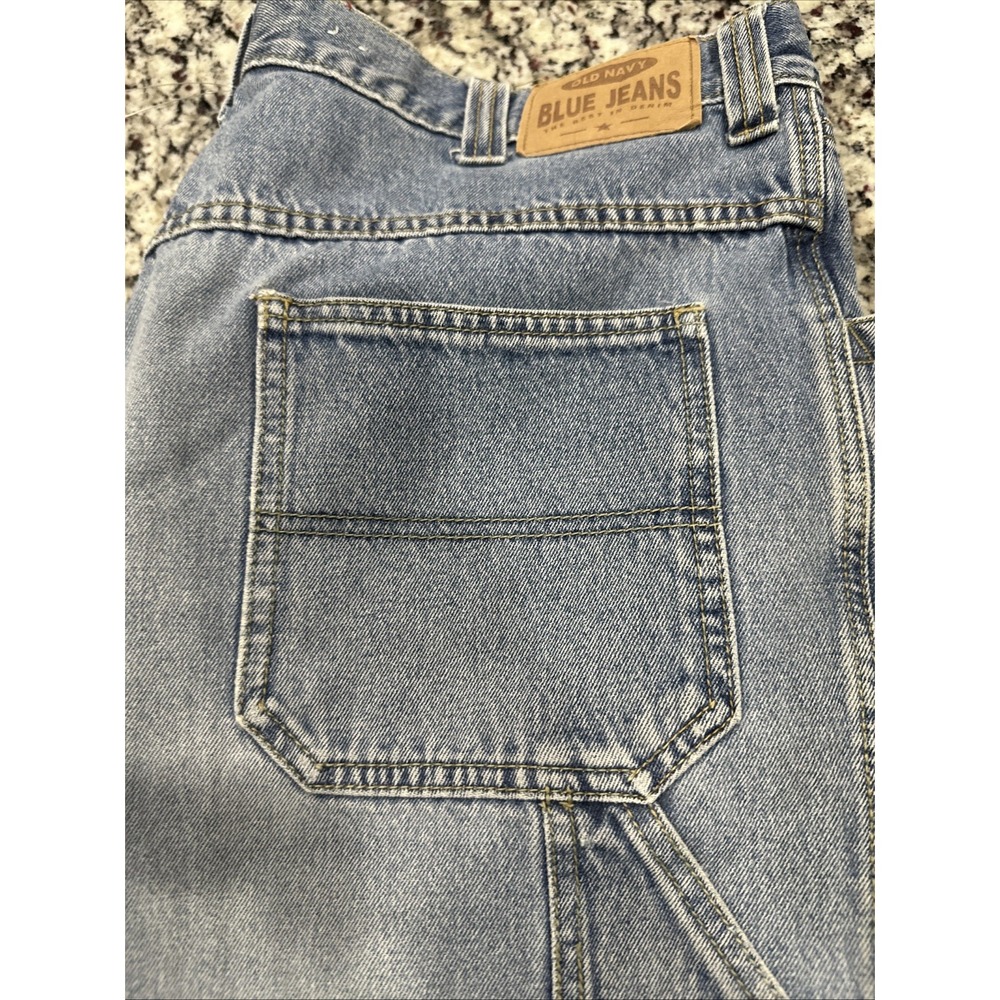 Vintage Old Navy Painters Carpenter Denim Shorts Mens 38 11" Skater‎ Y2K - Picture 4 of 15